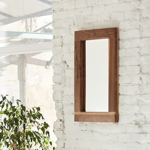 Wall Mirror, Wood Frame Mirror, Wood Wall Mirror, Vanity Mirror, Bathroom Mirror, Handmade Mirror, Rectangular Mirror, Reclaimed Wood