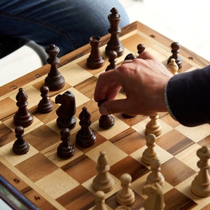 Wooden Chess Table, Chess Table, Table for Chess, Chess Game Table, Wood Chess Board Table, Rustic Chess Table, Chess Play-table, Dad Gift