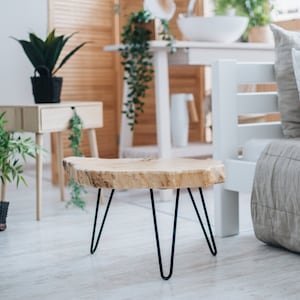 Elm Couchtisch, rustikale Couchtisch, Live Edge Couchtisch, moderne Haarnadel Beine Tisch, Schmetterling gemeinsame Tisch, Ende Seite Couchtisch