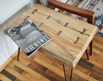 Wood Coffee Table, Rustic Coffee Table, Rectangular Table, Ash Coffee Tables, Modern Coffee Table, End Side Coffee Table, Butterfly Joints