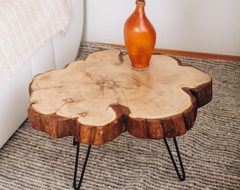 Round Coffee table, Live Edge Coffee Table, Unique Shape Coffee Table, Rustic coffee table Wood coffee table Modern Mid Century Coffee Table