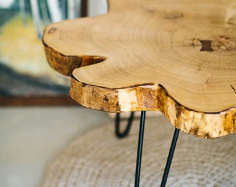 Unique Coffee Table Slab, Round Coffee Table, Rustic Coffee Table, Wood Coffee Table, Hairpin Coffee Table, Modern Coffee Table Leg