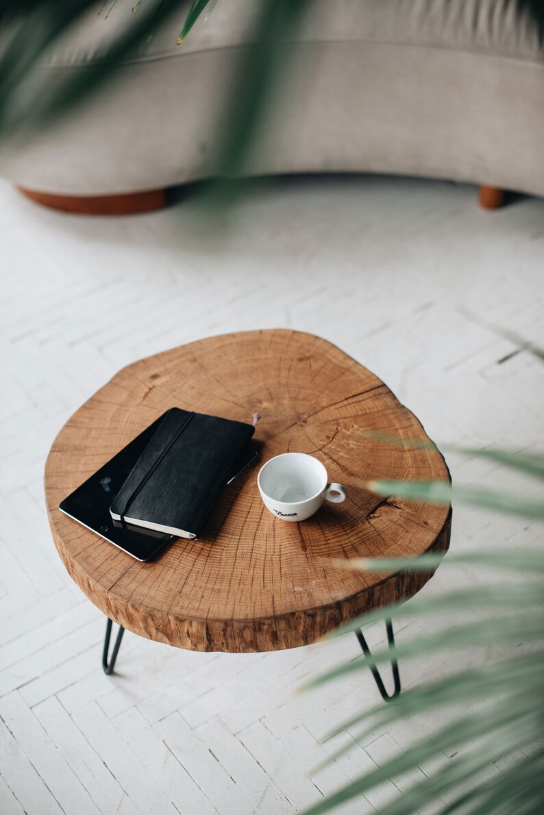 Coffee Table Wood Coffee Table Live Edge Coffee Table Mid Etsy