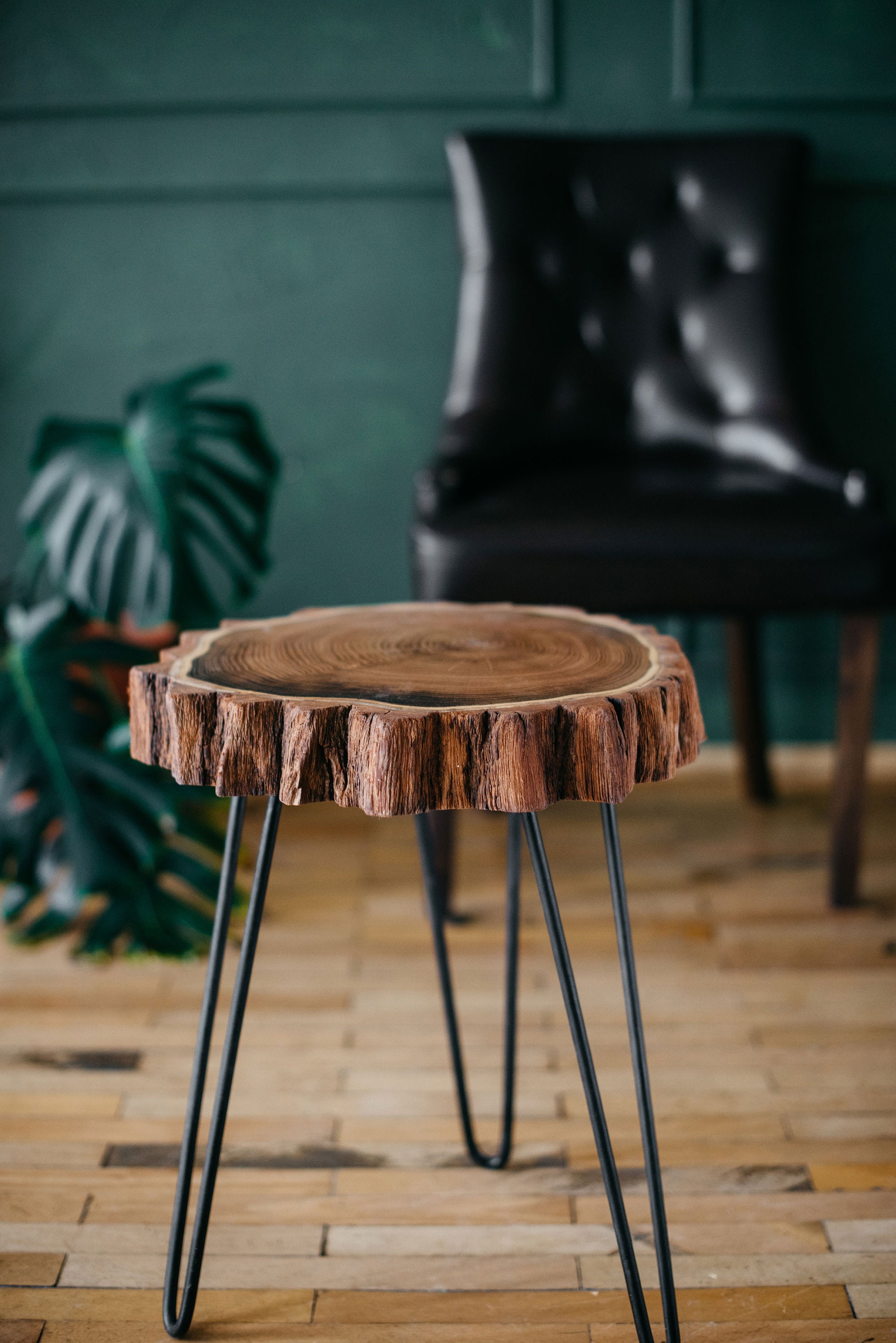 Side Table Live Edge Table End Table Live Edge Coffee Table Wood Slab Hairpin Leg Wood Slab Table Wood Coffee Table Etsy