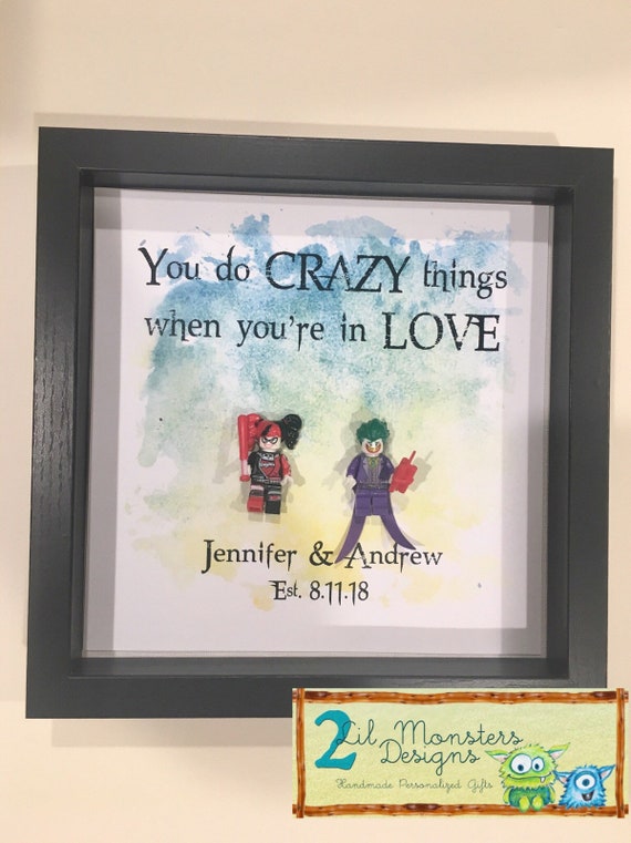 Customizable Joker And Harley Quinn Frame Personalizable Birthday Boyfriend Gift Husband Dad Anniversary