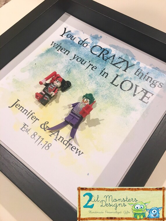 Customizable Joker And Harley Quinn Frame Personalizable Birthday Boyfriend Gift Husband Dad Anniversary