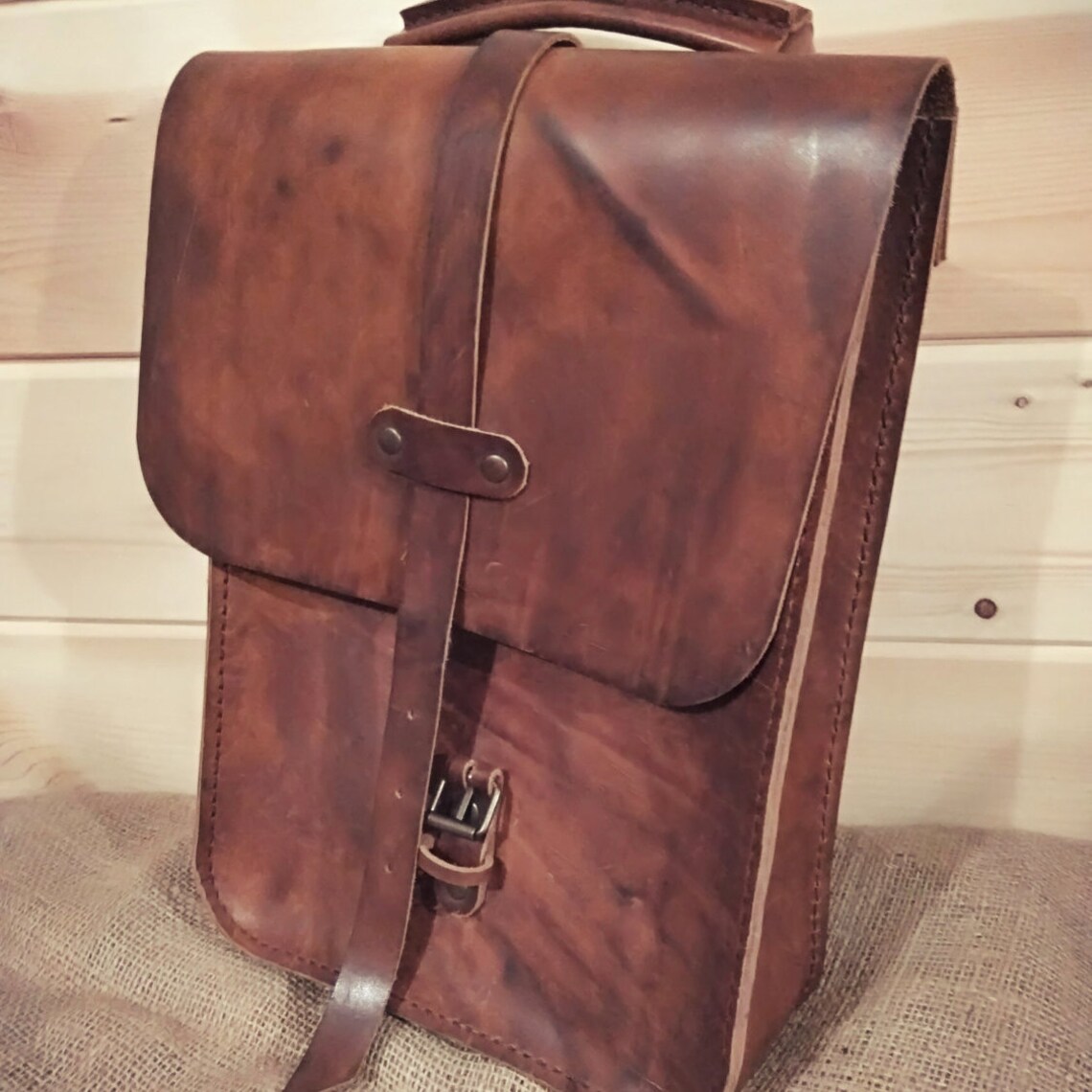 Leather Backpack.Messenger bag.Unisex backpack Etsy