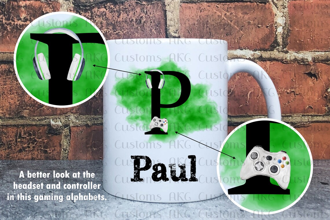 Gaming Alphabet Bundle of 26 PNG Blue Xbox Video Games Etsy