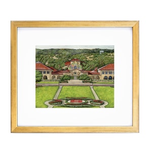 Stanford University, Stanford University Watercolor Print, Stanford, Stanford Alumni Gift, Standford Campus Art