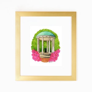 Watercolor Print of UNC Chapel Hill Old Well, UNC, Old Well, Old Well Art, Watercolor Painting, Handmade Gift