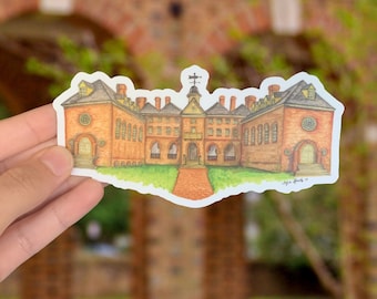 Vinyl Sticker, William & Mary Wren Building Sticker