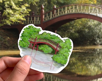 Vinyl Sticker, William & Mary Crim Dell Bridge Campus Sticker
