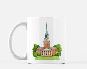 Wake Forest University Mug: Watercolor Chapel Art, Alumni Gift