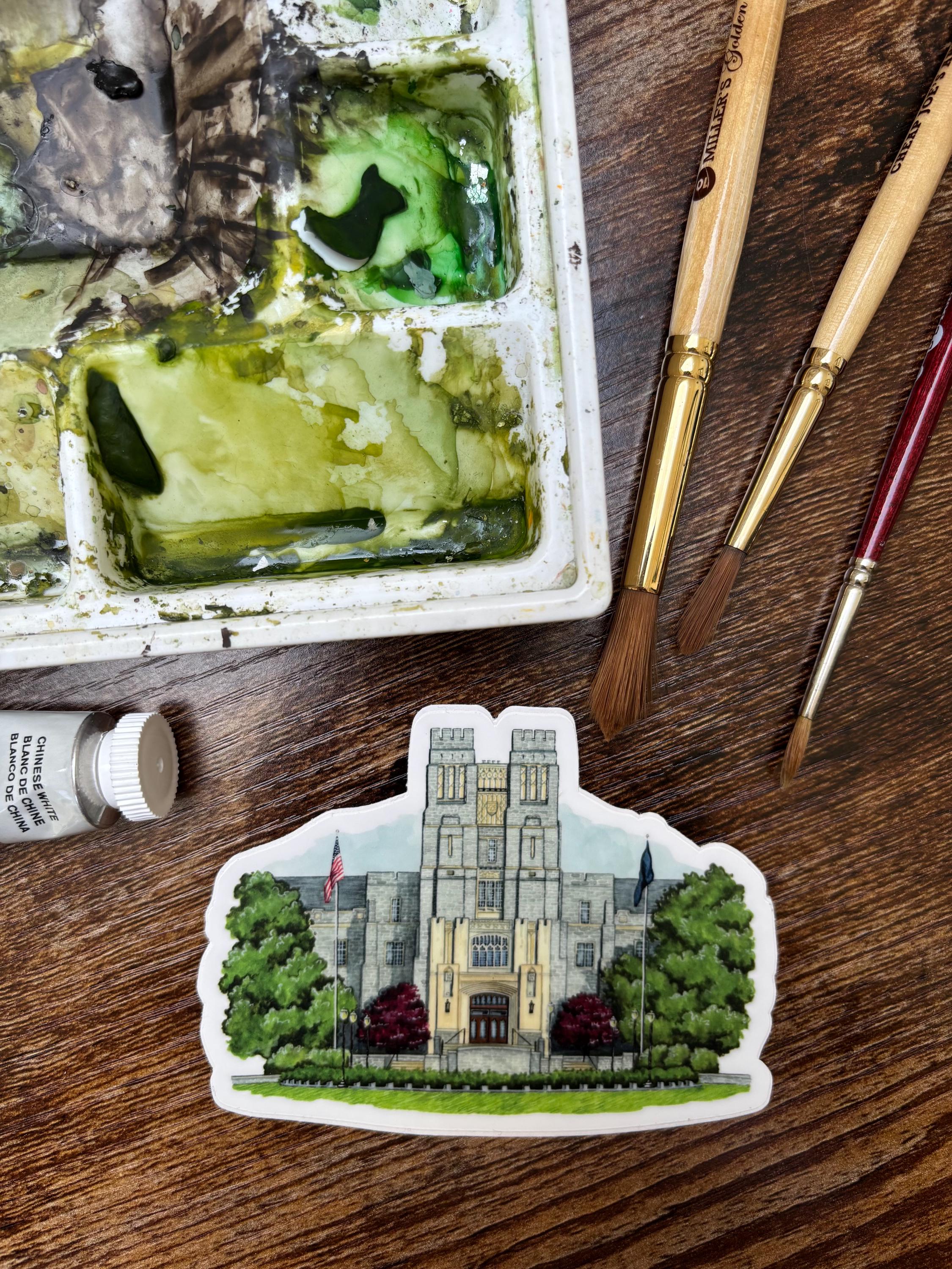 Vinyl Sticker, Virginia Tech University Sticker - Etsy