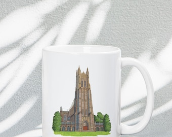 Watercolor Duke University Chapel Mug: Duke Art Coffee Cup