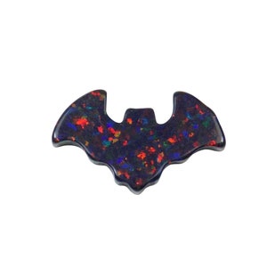 Opal Bat Charm, Black Bat Bead, Opal Lab Created Bat Charm, Halloween Jewelry Pendant, Goth Jewelry Charm, Opals Beads Wholesale USA Seller