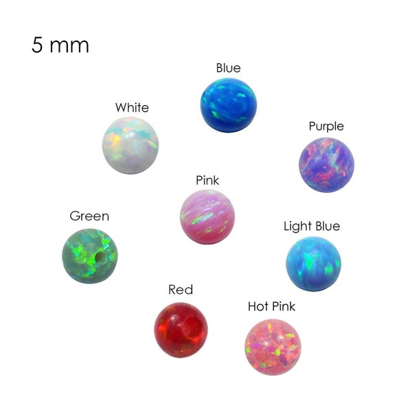 Opal Round Beads 5mm. Opal 5mm Round Beads Fully Drilled Holes, Opal Spacer for Jewelry Making, Opal Wholesale Lot, USA Seller.
