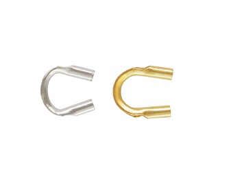 50 pcs 5 mm x 4 mm Gold-Plated Brass Wire Guardian WGG Nickel Free and Lead Free