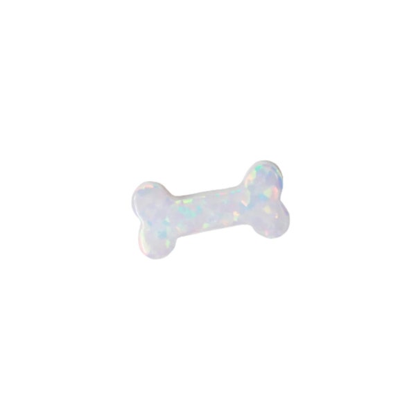 Opal Dog Bone Bead Length Hole Size 0.70mm, Tiny Dog Bone Charm, Little Bone Charm, Animal Pet Lover Charm