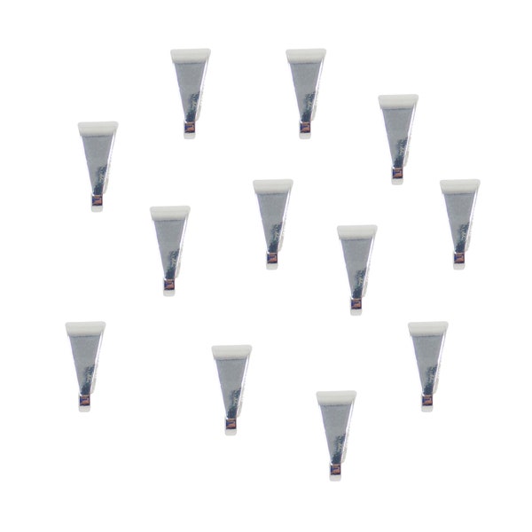 Silver Plated Pendant Bails: Snap-On Locket Connector 25 Pcs.