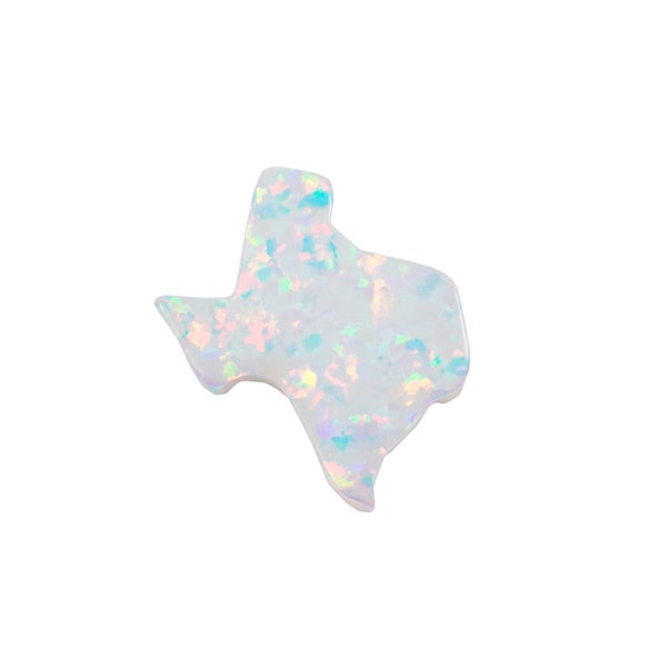 State of Texas Charm, Lab Created Opal Texas Map Pendant for Necklaces and Bracelets. Tiny Texas Pendant.