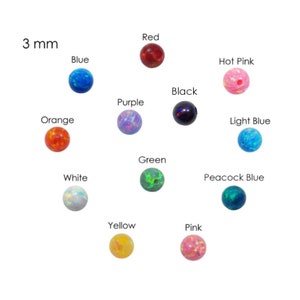 Opal Round Beads 3mm Fully Drilled Holes, Lab Created Opal Beads in a Variety of Colors, Opal for Jewelry Making, GIA Certified, USA Seller.