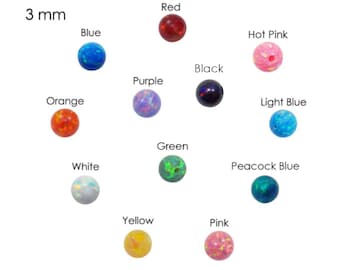 3mm Lab-Created Opal Beads: Fully Drilled Synthetic Opal for Jewelry