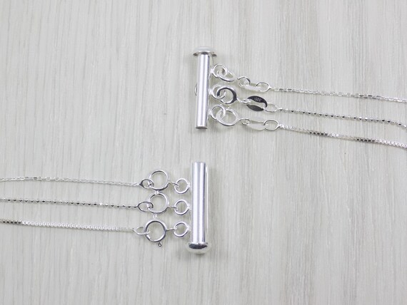 Layered Necklace Clasp 925 Sterling 