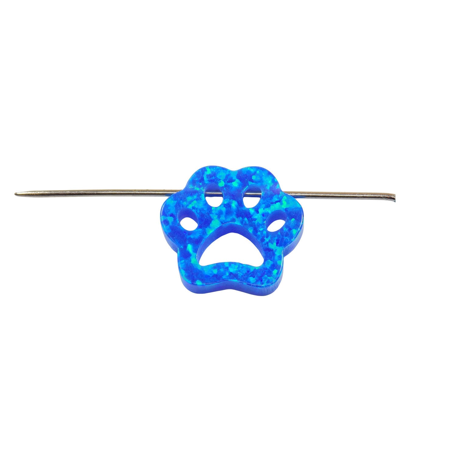 Puppy Dog Paw Opal Charm Size 10.7mm X 12mm. Blue Created Opal Etsy