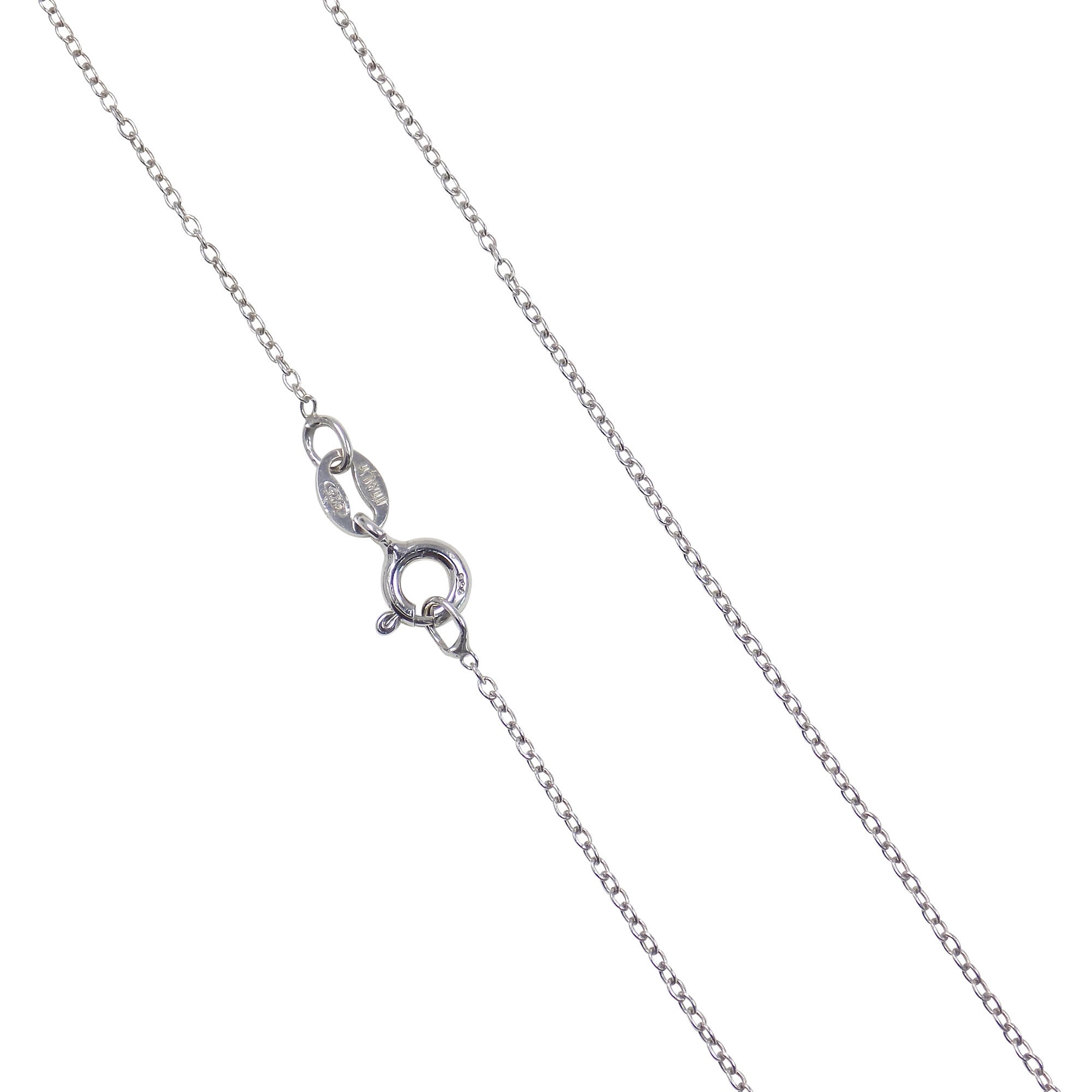 Sterling Silver Rhodium Plated Octagonal Box Chain mm)