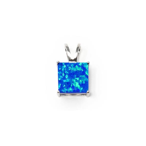 Synthetic Opal Sterling Silver 925 Hawaiian Pineapple Charm Pendant Necklace