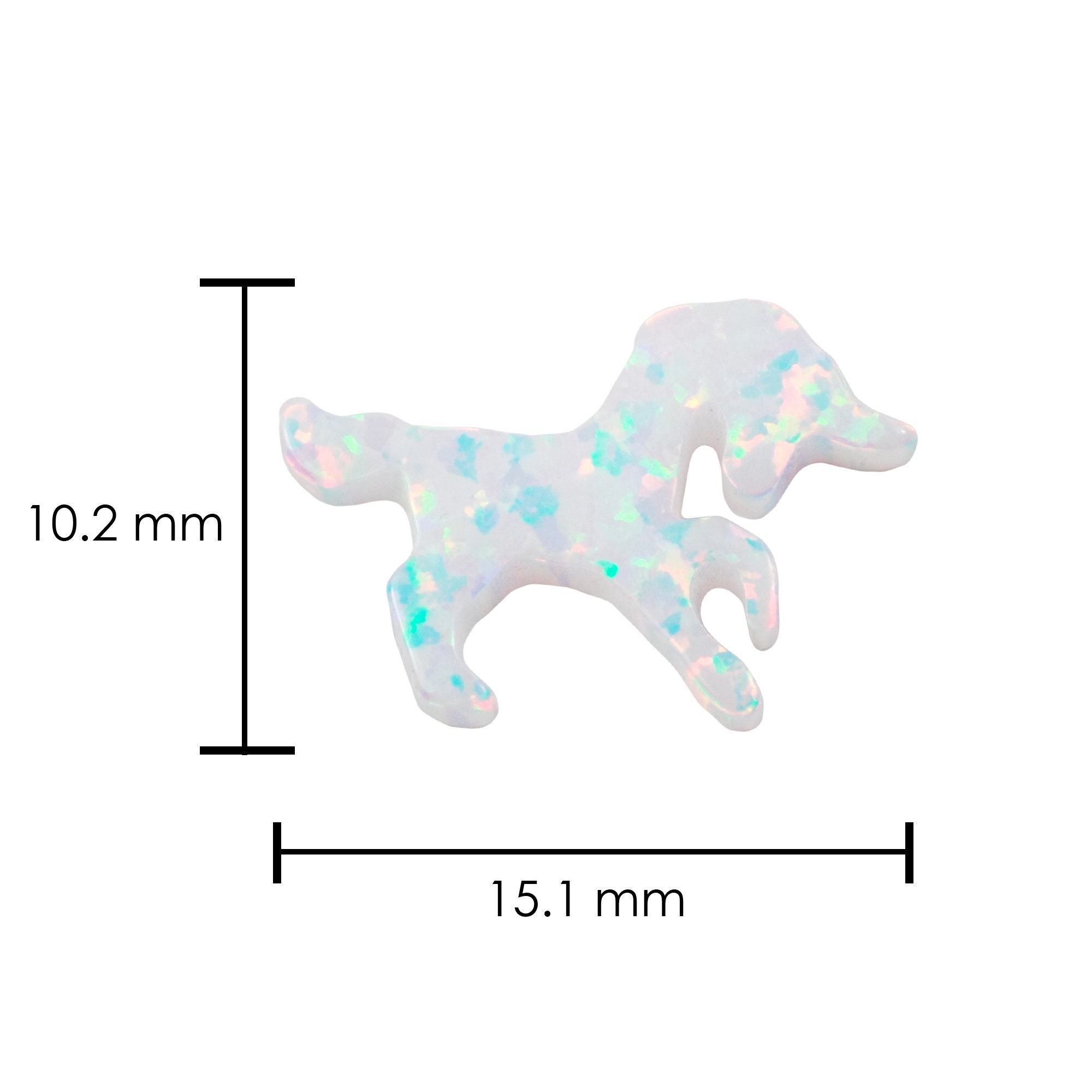 Unicorn Pendant | Little Lab-created Opal White or Lavender Fairytale Horse, GIA Certified USA Seller