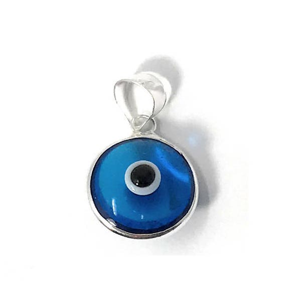 Evil Eye Pendant Turkish Charm Royal Blue/Turquoise 10mm Glass Bead Charm, Blue Evil Eye Charm, Wholesale Beads Jewelry Making