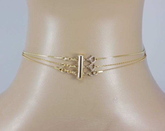 14K Gold Filled Layered Detangler Clasp Layer Necklace Clasp Etsy