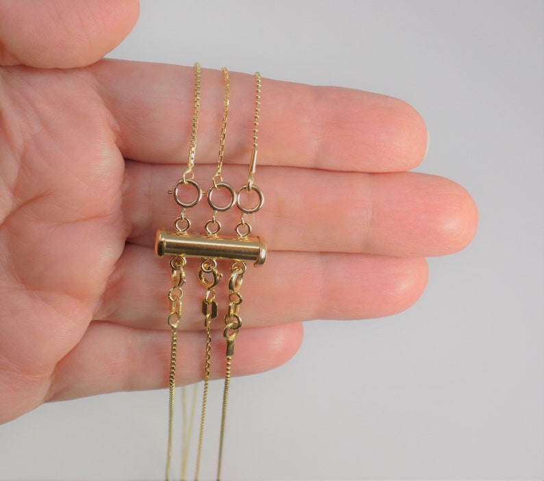 14K Gold Filled Layered Detangler Clasp Layer Necklace Clasp Etsy