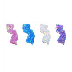 Lab-Created Opal New Jersey Map Charm Pendant