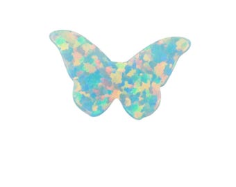 Opal Butterfly Bead - Lab‑Created Iridescent Charm for DIY Jewelry Making (8.6x14.1mm)
