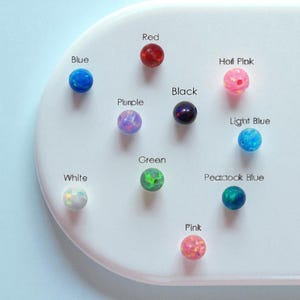 4mm Lab-Created Opal Beads: Fully Drilled Round Dot Beads