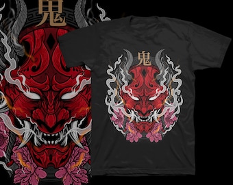 BOSOZOKU Hannya Mask Oni Tattoo Asian Oriental Warrior Face Art Japan Demon Devil Evil Horn Head  Design Logo Png