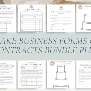 Cake Business Forms Vertragsvorlagen Cake Sketch Templates Kuchen Beratung Canva Editierbare Hochzeitsbäckerei Business Forms Bakery Client