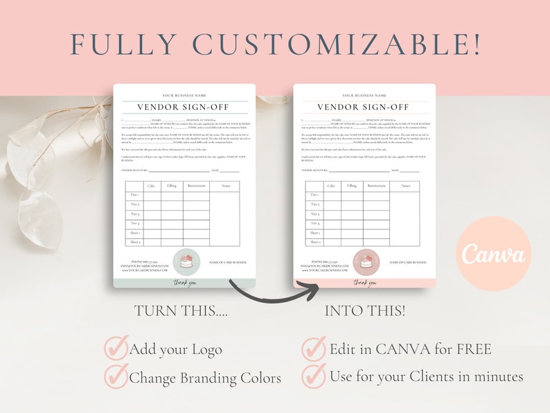 Cake Contracts Templates Wedding Cake Form Cake Sketch Templates Canva ...