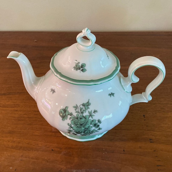Rosenthal Chippendale Green Bloom Continental Teapot Germany