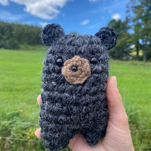 Black Bear Plush, Black Bear Decor, Bear Baby Shower Decorations, Bedroom Decor, Outdoorsy Gift, Baby Shower Gift, Gifts for Him, Child Gift