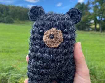 Black Bear Plush, Black Bear Decor, Bear Baby Shower Decorations, Bedroom Decor, Outdoorsy Gift, Baby Shower Gift, Gifts for Him, Child Gift