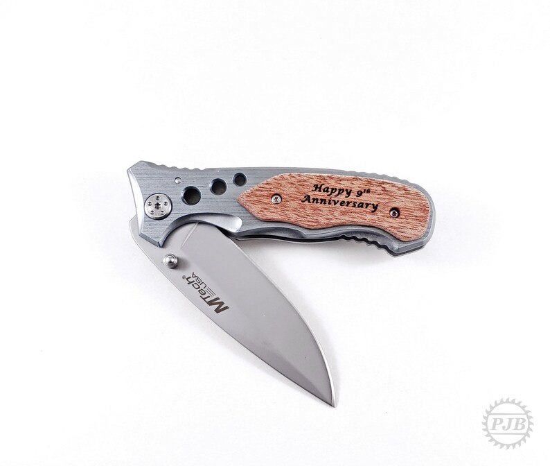 9th Anniversary For Him Willow Wood Gifts Engraved Pocket Etsy