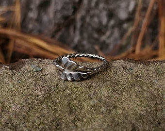 NEW Handmade sterling silver 'flora & funga' rings