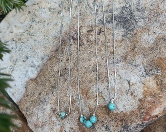 Sterling silver turquoise necklace.