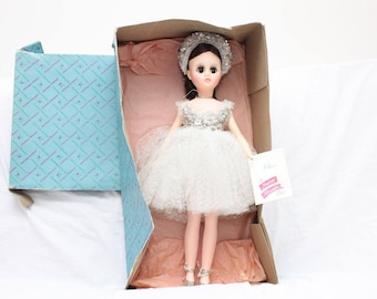 Jahrgang Madame Alexander Puppe: #1640 Elise Brünette Ballerina in Original-Box
