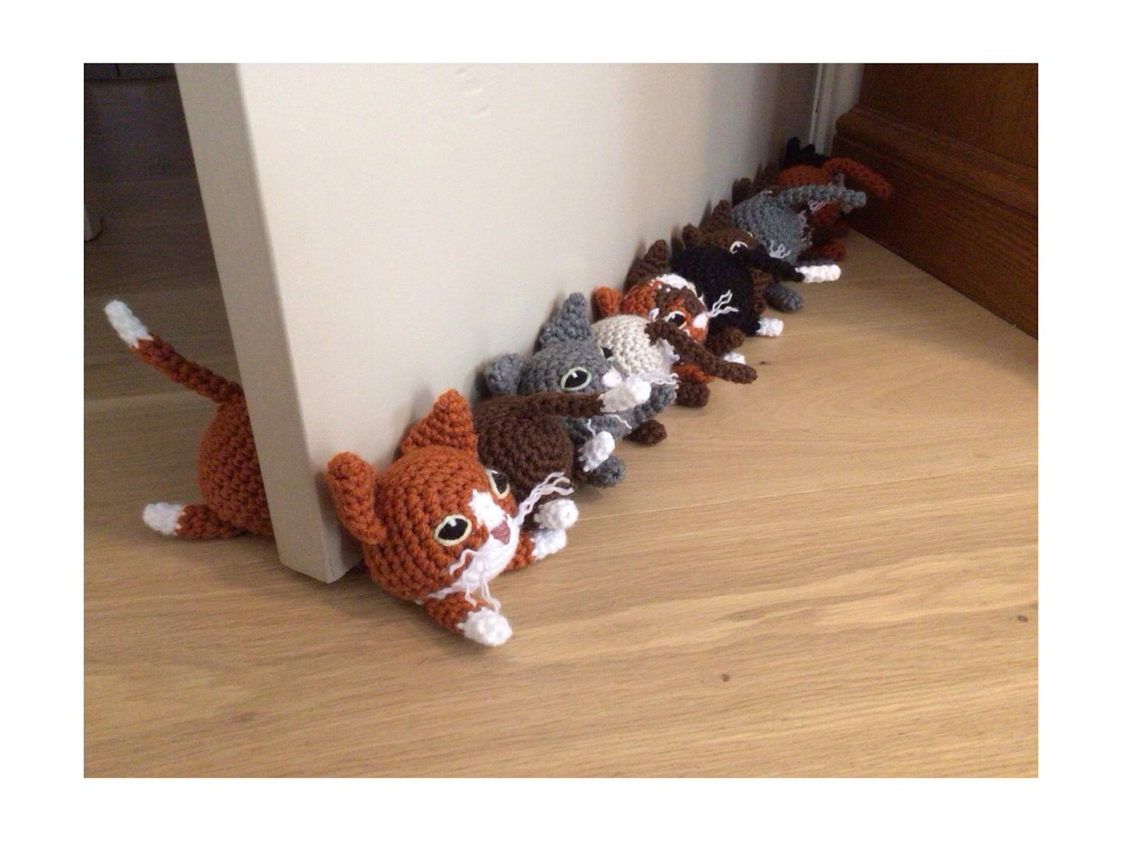 Crochet Pattern - “cats at the Door”, Door Sweep, Draft Blocker - Etsy ...