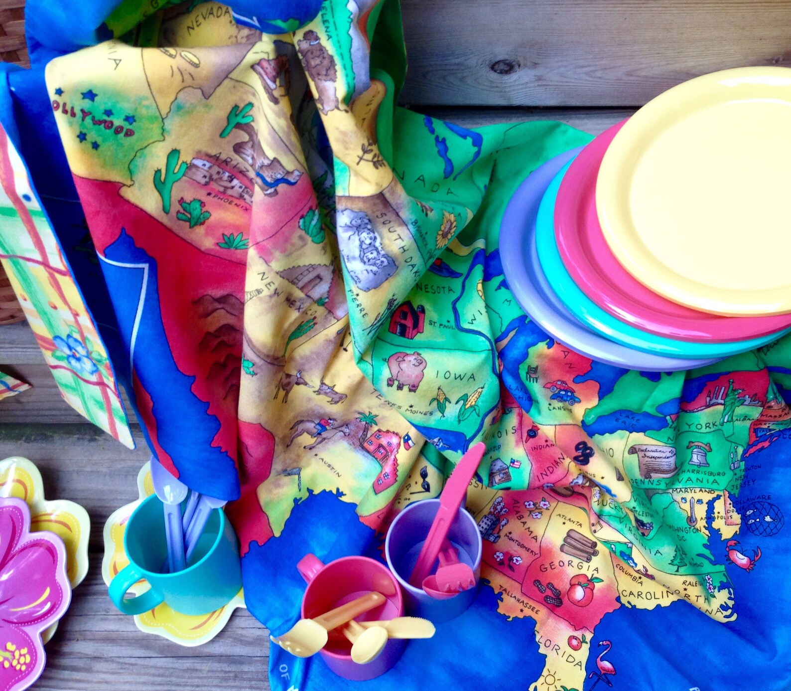 Picnic Set Mothers Day Mommy & Me Picnic Basket Etsy